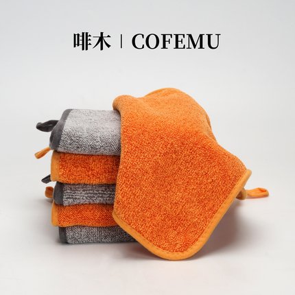 吧台布咖啡师抹布带挂绳小毛巾吸水速干不掉毛加厚桌布家用清洁布