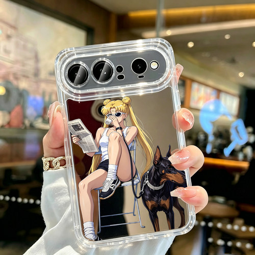 个性美女适用华为puraxview手机壳阔直屏比镜面Pura X View美少女战士硅胶软壳xview补妆镜子huawei保护套女