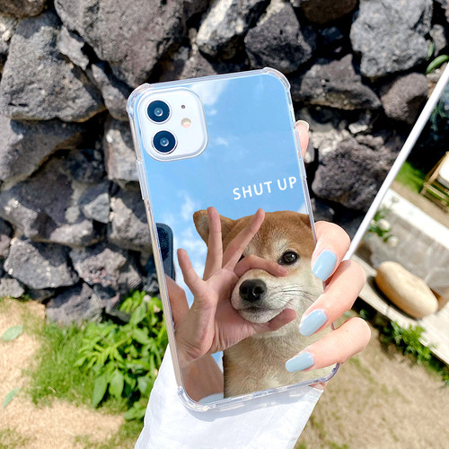 柯基小狗表情包适用iPhone17苹果16手机壳15ProMax沙雕11情侣XS荣耀华为Mate50pro小米OPPOVIVO镜面9可爱搞怪