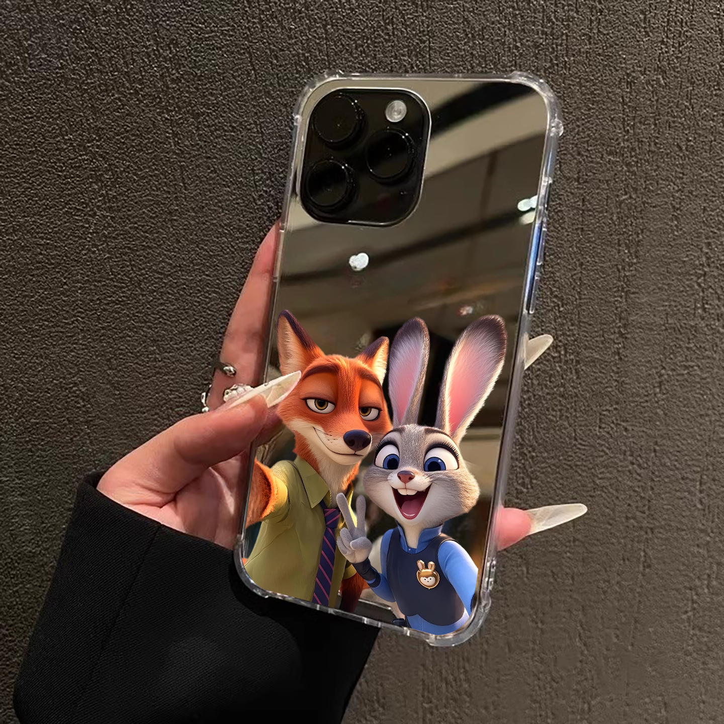 疯狂动物城2适用iPhone17苹果15手机壳16ProMax狐狸兔子CP荣耀90尼克朱迪15华为Mate镜面P80女oppo小米vi三星