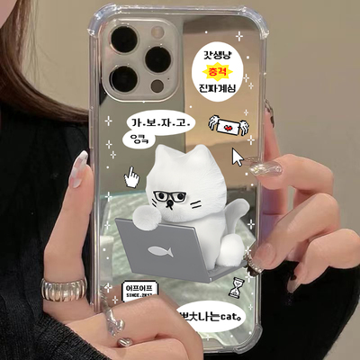 sohee同款适用iPhone17苹果16手机壳15ProMax荣耀90Pro华为Mate60我是猫K60猫咪30镜面40小米50韩国30x补妆镜