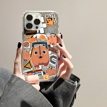 孙亦航同款适用iPhone14苹果15手机壳12ProMax波奇塔13荣耀90Pro电锯人70华为Mate60pro红米Note12镜面K60软