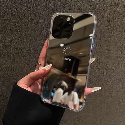 加载中苹果适用iPhone17ProMax苹果16手机壳15荣耀小众华为Mate60Pro镜面P70补妆oppo极简vivo软胶高级感简约