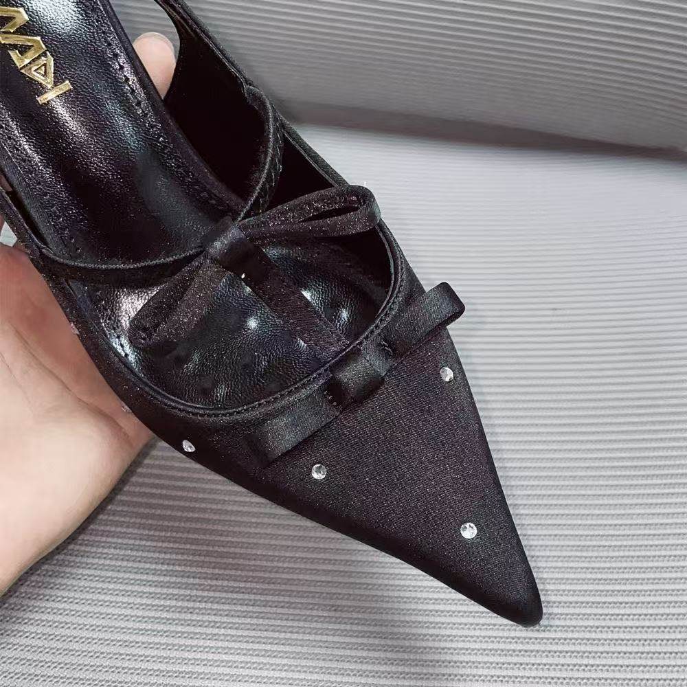 2026年细跟配裙子水钻新款大码40超高女春夏绝美气质御姐高跟鞋女,女鞋,浅口单鞋,淘宝优惠券,粉丝福利购,淘宝优惠卷