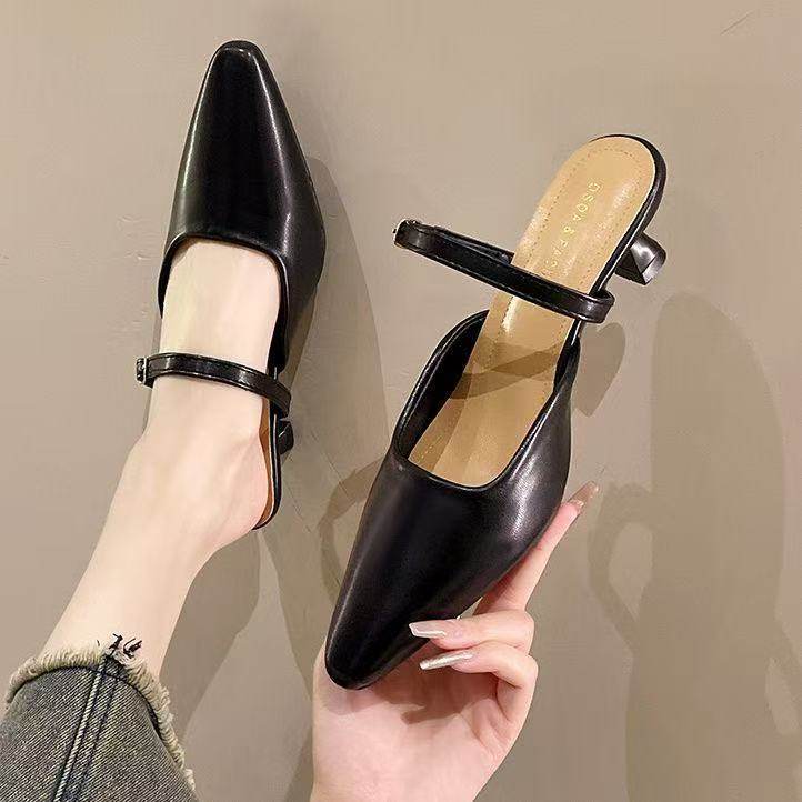 2026新款复古风小方头玛丽珍鞋女一字带后空低跟法式浅口气质单鞋,女鞋,时装凉鞋,淘宝优惠券,粉丝福利购,淘宝优惠卷