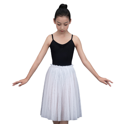 儿童舞蹈服女童吊带芭蕾舞中国舞练功体操服专业艺考体服成人黑色