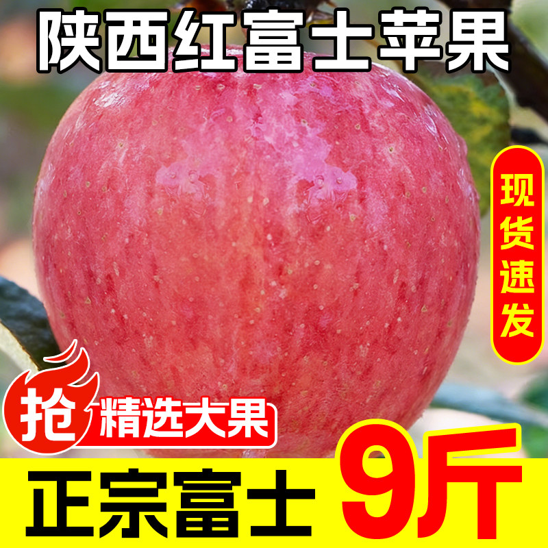 陕西红富士苹果水果新鲜整箱当季脆甜丑平果应季9斤小冰糖心包邮,水产肉类/新鲜蔬果/熟食,苹果,淘宝优惠券,粉丝福利购,淘宝优惠卷