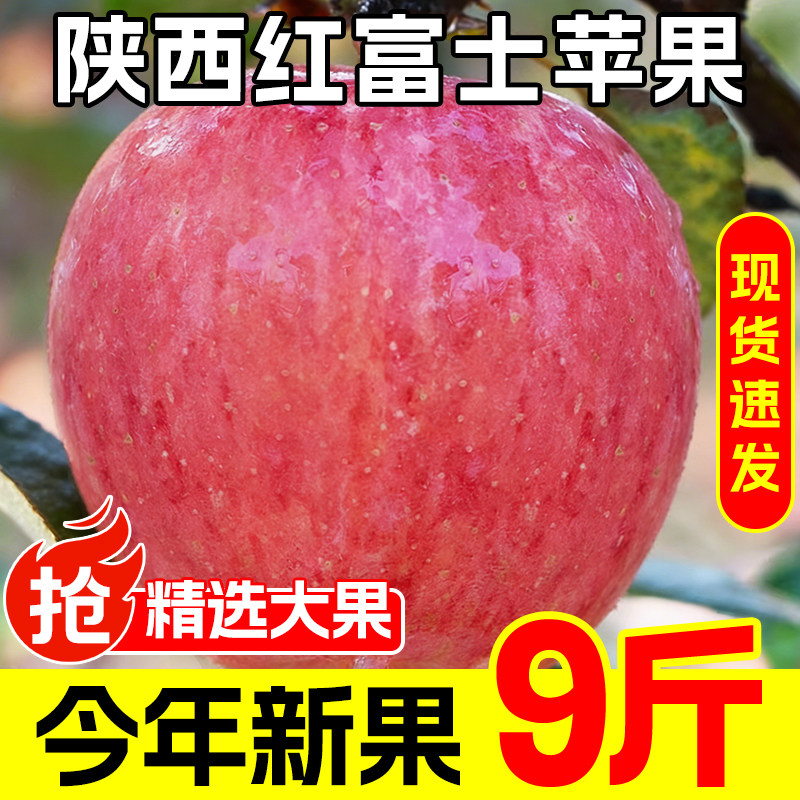 陕西红富士苹果水果新鲜整箱当季脆甜丑平果应季9斤冰糖心包邮,水产肉类/新鲜蔬果/熟食,苹果,淘宝优惠券,粉丝福利购,淘宝优惠卷