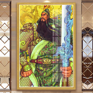 关羽十字绣2025新款客厅家用画像关公关二爷收藏品满砖5D贴钻石画