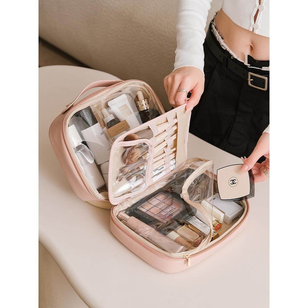 日本精工化妆包女2024新款高端便携旅行手提高级化妆品收纳包
