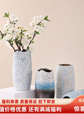 工艺品入户挂件花瓶插干花满天星创意水培绿萝百合摆件客厅插花