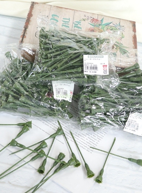 进口大地花泥插DIY插花开花神器玫瑰杆65700/65710/65720金色杆