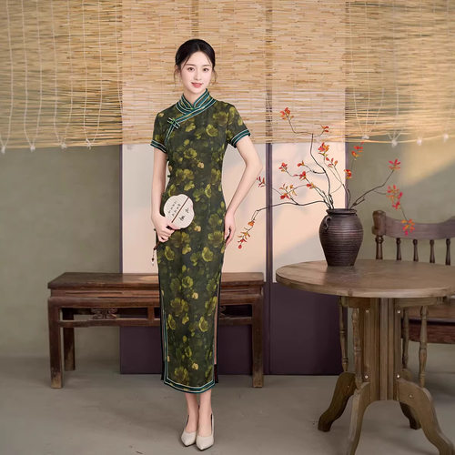娘子写女装名兰世家2026新款苏之绣懿菲满庭芳官方旗舰店妈妈旗袍