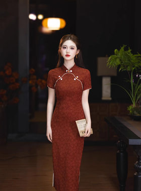 一珂锦绣女装懿菲奥黛2026新款一城风絮俏娘鱼年轻新中式绝美旗袍