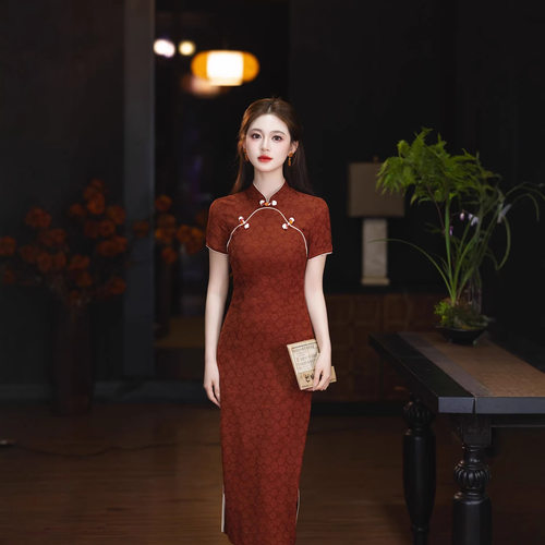 一珂锦绣女装懿菲奥黛2026新款一城风絮俏娘鱼年轻新中式绝美旗袍