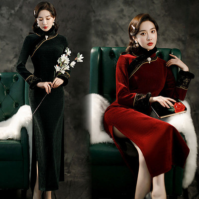 逸红颜苏之绣一珂锦绣限时赏味凤禧半枫崔万志官方旗舰店女装旗袍