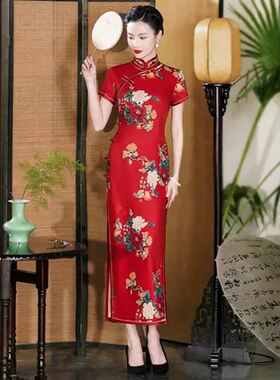 娘子写女装名兰世家2026新款龙笛华姿韵满庭芳官方旗舰店妈妈旗袍