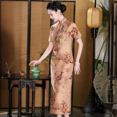 逸红颜苏之绣一珂锦绣限时赏味凤禧半枫崔万志官方旗舰店女装旗袍