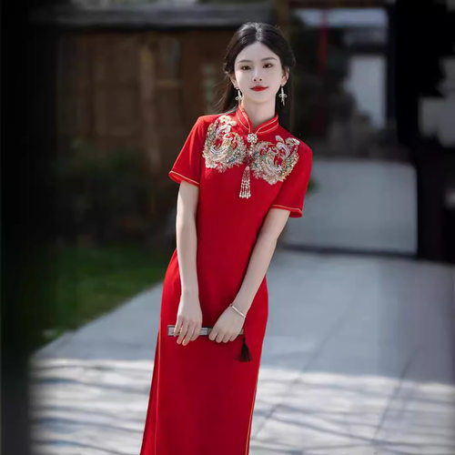 一珂锦绣女装懿菲奥黛2026新款一城风絮俏娘鱼年轻新中式绝美旗袍