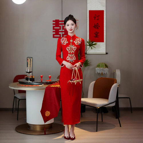 一珂锦绣女装懿菲奥黛2026新款一城风絮俏娘鱼年轻新中式绝美旗袍