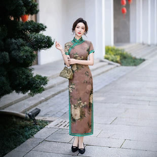 名兰世家官方懿菲梦至超逸红颜槿爷华族经典旗袍先生崔万志旗舰店