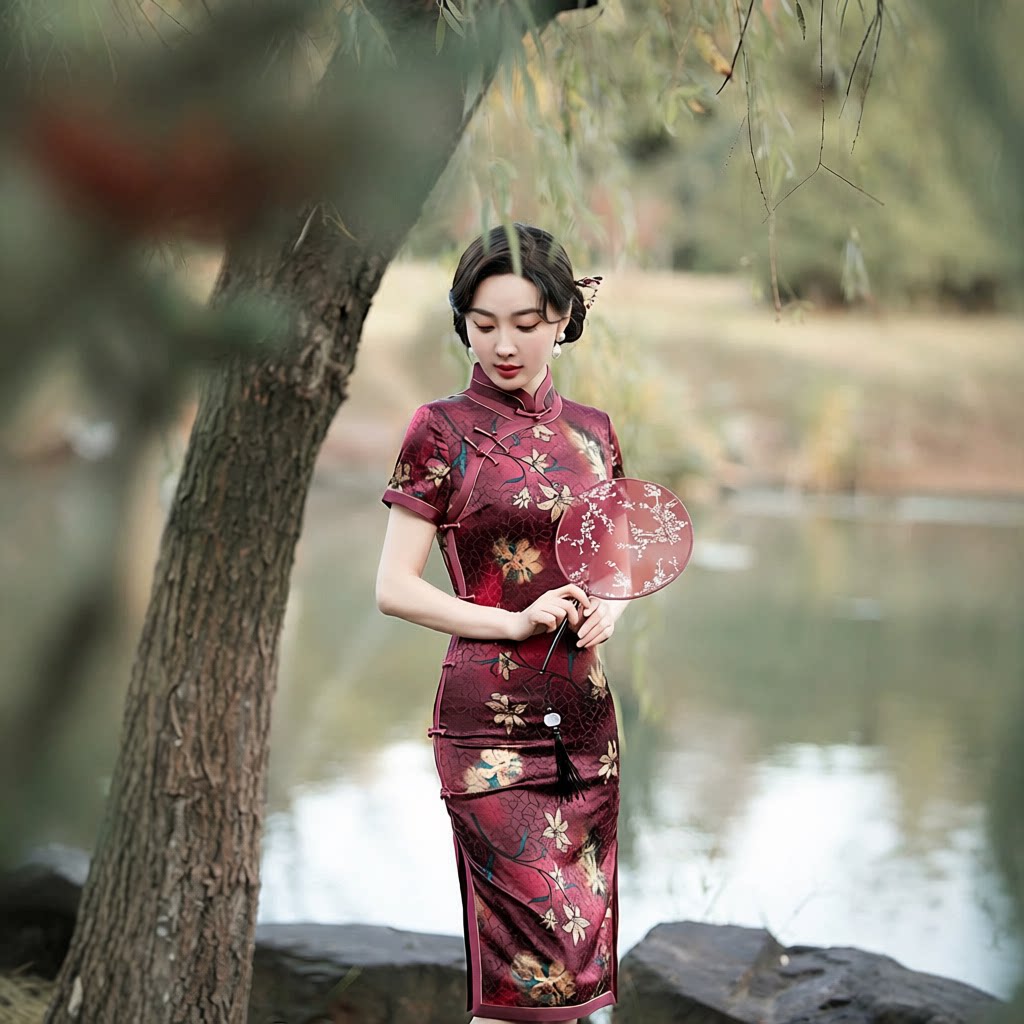织布鸟女装名兰世家2026新款忆花寻茉希凤翔歌壹美佳人旗袍裙正品图片