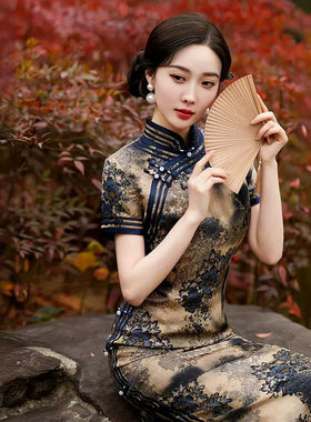 娘子写女装名兰世家2026新款戚薇江南絮满庭芳官方旗舰店妈妈旗袍