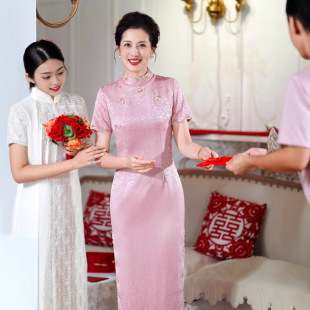 一珂锦绣女装喜妈妈礼服戚薇国风服饰2026新款苏之绣梦回故里旗袍