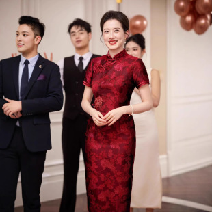 逸红颜结婚喜服妈妈装华族经典2026新款崔万志官方旗舰店女装旗袍