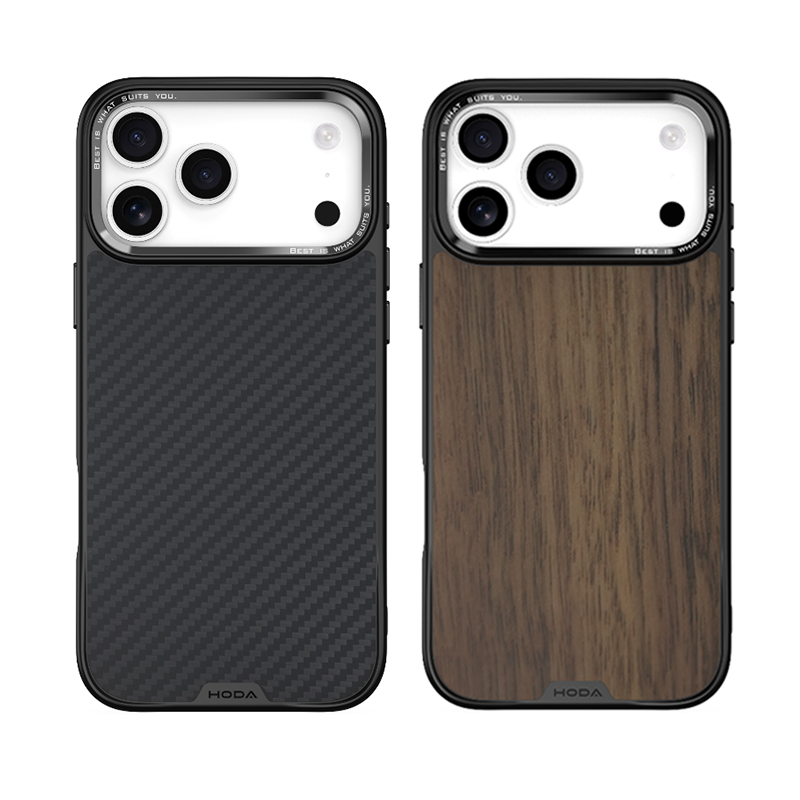 适用苹果胡桃木17promax防摔壳