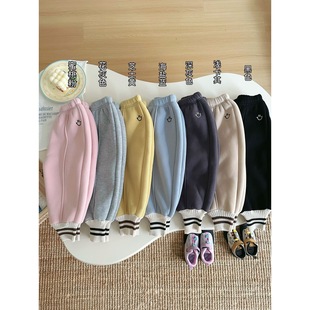 秋冬 加厚加绒男童女童中性款 SSR580g羊羔绒笑脸裤 一条过冬神裤