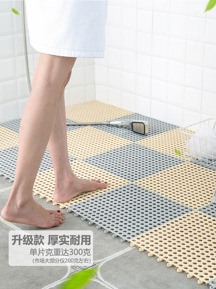 Bathroom non-slip mat Large area household shower bath toilet Hollow water barrier waterproof drop-proof powder room mat