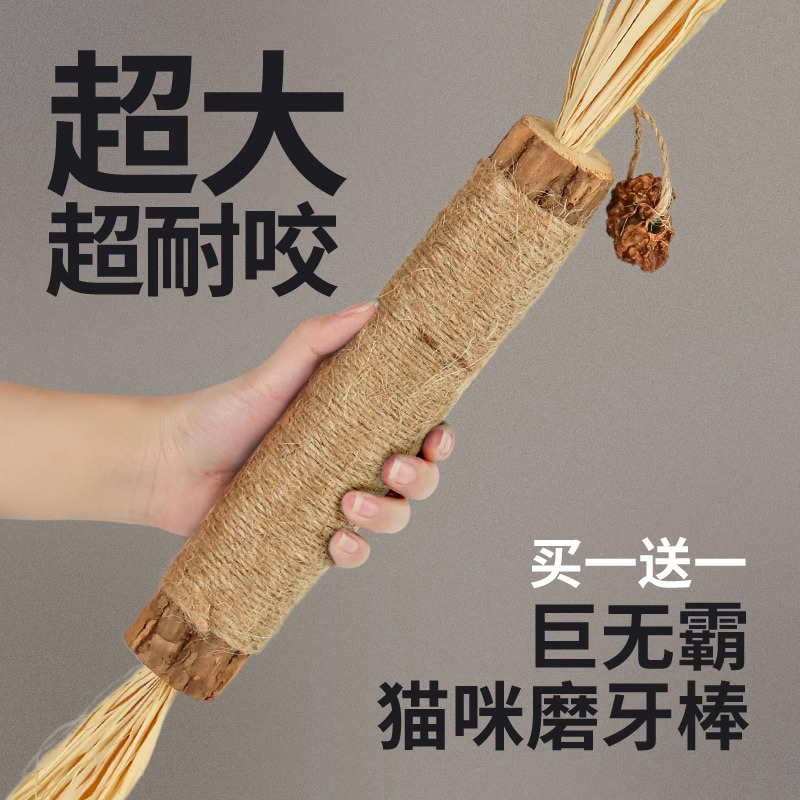 猫咪磨牙棒猫玩具自嗨解闷耐咬猫薄荷球逗猫棒超大巨无霸木天蓼