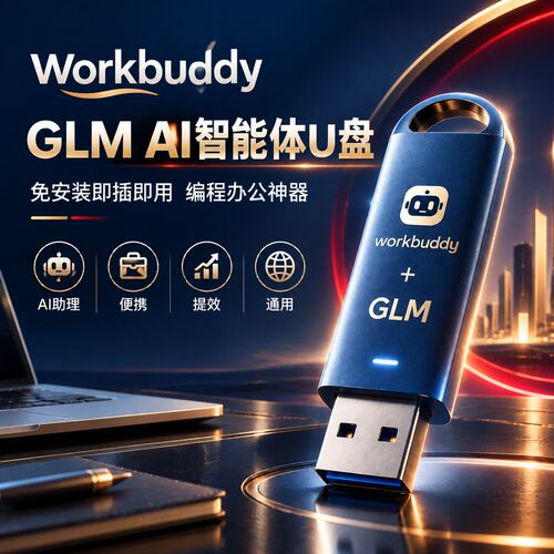 Workbuddy GLM AI智能体U盘 免安装即插即用 编程办公神器