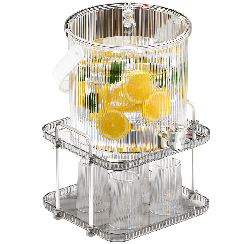 有支架带龙头凉水壶柠檬果茶