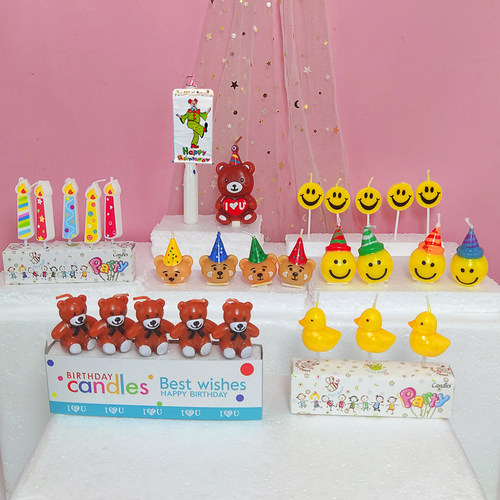 韩系蜡烛小黄鸭小熊头