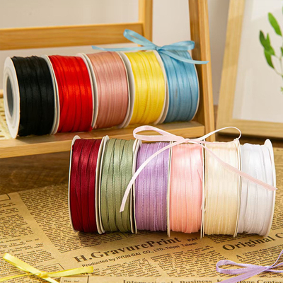 绿色白色红色酒红黑色窄丝带