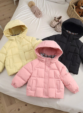 佩羽奇冬季加厚女童洋气棉服加厚保暖连帽短款面包服冬款外套