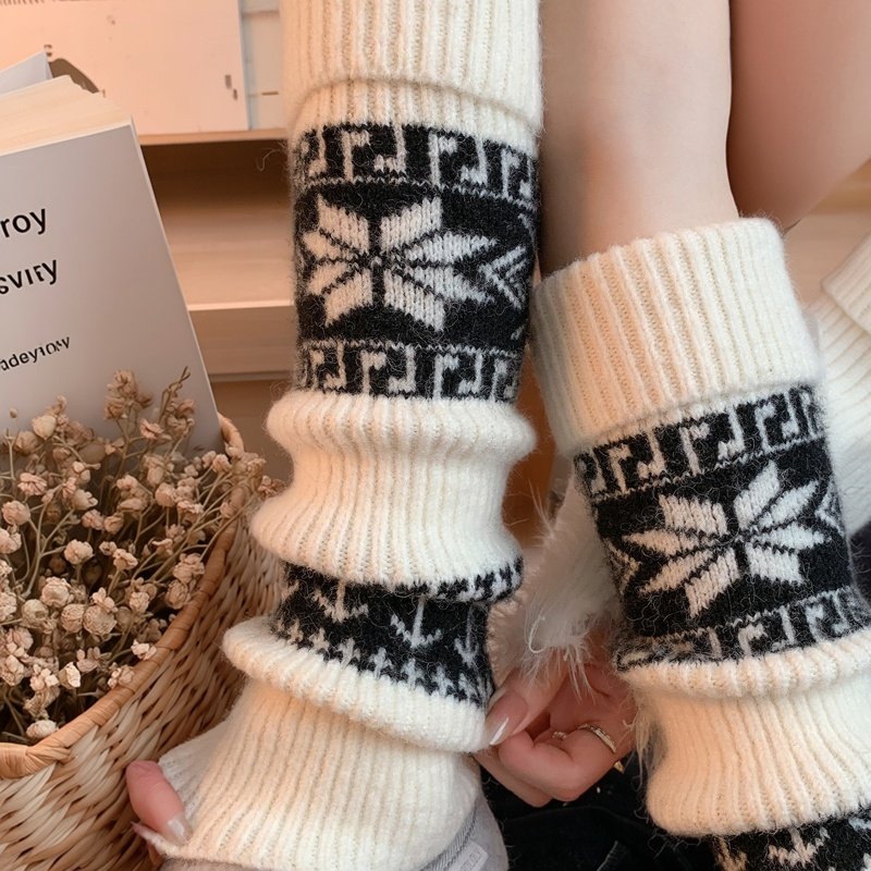 秋冬复古雪花费尔岛针织袜套~搭配雪地靴保暖亲肤叠穿羊毛小腿套,女士内衣/男士内衣/家居服,连裤袜/打底袜,淘宝优惠券,粉丝福利购,淘宝优惠卷