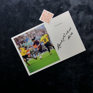 罗纳尔迪尼奥 Ronaldinho 小罗 亲笔签名照片