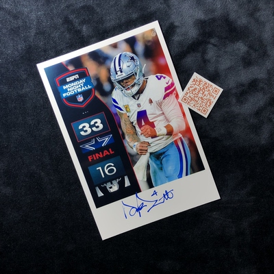 NFL 达克普雷斯科特 Dak Prescott 亲笔签名照片