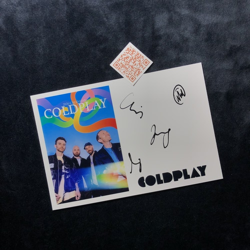 酷玩乐队 Coldplay 亲笔签名照片