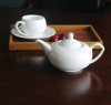 純白茶壺咖啡壺小容量咖啡壺400毫升500毫升鼓形壺出口單tea pot