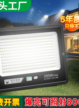 led户外照明灯防水超亮工厂工程投光灯室外200w庭院灯具220v射灯