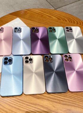 适用苹果17 16E 15Pro max极光CD纹保护套iPhone14Pro全包13防摔12带镜头膜14plus爆款11高级感手机壳工厂