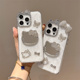 KT猫闪钻镜子手机壳苹果 Max 适用 Pro 凯蒂猫可爱保护套批发 IPhone plus 蝴蝶结女款