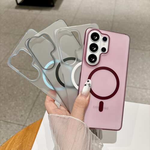 适用 三星 S26 S25 Ultra 半包冰雾磁吸壳Galaxy A16 A17 A57 A56 A55防摔裸机超薄S24 S23 S22 FE手机壳批发