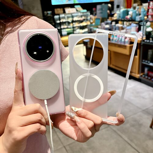 适用 OPPO Find N6 N5 N3肤感磨砂PC折叠磁吸壳 Find N3 N2 Flip高级感vivo X Fold 6 5 3防摔全包手机壳批发