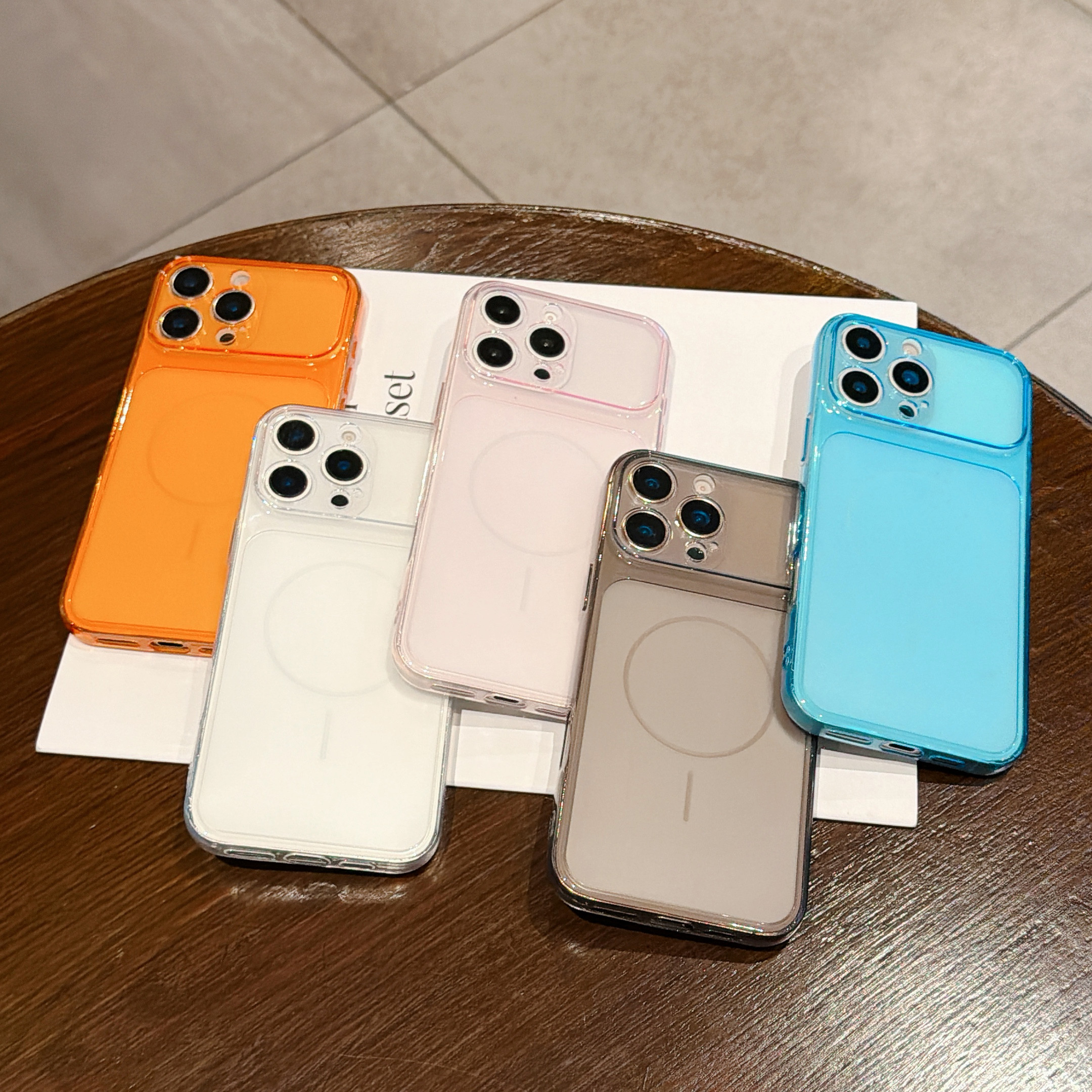 适用 iPhone 17 16 15 Pro Max超薄糖果色TPU大视窗手机壳苹果 11 12 13 14 plus全包康宁防摔简约保护套批发