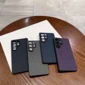 A16 适用三星 A36无线充电保护套 Ultra碳纤纹磁吸皮纹手机壳S24plus全包S23高级感防摔Galaxy A06 S26 S25